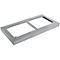 Schäfer Shop Socle Genius en acier TETRIS WOOD, pour étagères/armoires L 400 mm, aluminium blanc