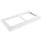 Schäfer Shop Socle Genius en acier TETRIS WOOD, pour étagères/armoires L 400 mm, blanc