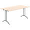 Schäfer Shop Table pliante Select, rectangulaire, piétement en double T, ferrure spéciale de pliage &amp; compensation au sol, L 1600 x P 800 x H 720 mm, décor érable/anthracite