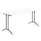 Schäfer Shop Table pliante Select, rectangulaire, piétement en double T, ferrure spéciale de pliage &amp; compensation du sol, L 1600 x P 700 x H 720 mm, blanc/anthracite