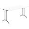 Schäfer Shop Table pliante Select, rectangulaire, piétement en double T, ferrure spéciale de pliage &amp; compensation du sol, L 1600 x P 800 x H 720 mm, blanc/anthracite