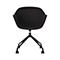 Schalenstuhl Gant, 2er-Set, B 620 x T 575 x H 850 mm, um 360° drehbar, Rollen, gepolstert, Polypropylen & Stahl lackiert, ant./schwarz