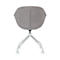 Schalenstuhl Gant, 2er-Set, B 620 x T 575 x H 850 mm, um 360° drehbar, Rollen, gepolstert, Polypropylen & Stahl lackiert, grau/weiß