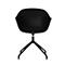 Schalenstuhl Moon, 2er-Set, B 600 x T 575 x H 830 mm, um 360° drehbar, Polypropylen & Stahl lackiert, schwarz