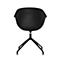 Schalenstuhl Moon, 2er-Set, B 600 x T 575 x H 830 mm, um 360° drehbar, Polypropylen & Stahl lackiert, schwarz