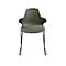 Schalenstuhl Topstar T2020, Kufengestell, ergonomische Sitzschale, stapelbar bis 4 Stück, Sitzhöhe 450 mm, 2er-Set, mit Armlehnen, grau/schwarz