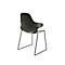 Schalenstuhl Topstar T2020, Kufengestell, ergonomische Sitzschale, stapelbar bis 4 Stück, Sitzhöhe 450 mm, 2er-Set, mit Armlehnen, grau/schwarz