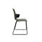 Schalenstuhl Topstar T2020, Kufengestell, ergonomische Sitzschale, stapelbar bis 4 Stück, Sitzhöhe 450 mm, 2er-Set, mit Armlehnen, grau/schwarz