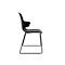 Schalenstuhl Topstar T2020, Kufengestell, ergonomische Sitzschale, stapelbar bis 4 Stück, Sitzhöhe 450 mm, 2er-Set, mit Armlehnen, schwarz/schwarz