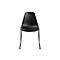 Schalenstuhl Topstar T2020, Kufengestell, ergonomische Sitzschale, stapelbar bis 4 Stück, Sitzhöhe 450 mm, 2er-Set, ohne Armlehnen, schwarz/schwarz