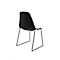 Schalenstuhl Topstar T2020, Kufengestell, ergonomische Sitzschale, stapelbar bis 4 Stück, Sitzhöhe 450 mm, 2er-Set, ohne Armlehnen, schwarz/schwarz