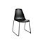 Schalenstuhl Topstar T2020, Kufengestell, ergonomische Sitzschale, stapelbar bis 4 Stück, Sitzhöhe 450 mm, 2er-Set, ohne Armlehnen, schwarz/schwarz