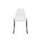 Schalenstuhl Topstar T2020, Kufengestell, ergonomische Sitzschale, stapelbar bis 4 Stück, Sitzhöhe 450 mm, 2er-Set, ohne Armlehnen, weiß/schwarz