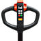 A black handle with orange elements and buttons, including the numbers 1-4.