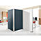 Scheidingswand geluidsisolatie systeem 40, akoestische & visuele afscherming, B 800 x H 1600 mm, grijs