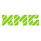 Grünes Logo mit den Buchstaben XMG in Blockschrift, mit diagonalen weißen Streifen versehen.