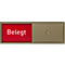 Schiebeschild Frei-Belegt für Türschild Lyon, selbstklebend, B 150 x H 50 mm, bronze