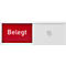 Schiebeschild Frei-Belegt für Türschild Lyon, selbstklebend, B 150 x H 50 mm, weiß