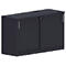 Schiebetüren-Ansatzschrank BEXXSTAR, 1,5 Ordnerhöhen, B 1200 x T 445 x H 740 mm, schwarz
