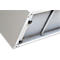 Schiebetürenschrank, 5 Ordnerhöhen, 4 höhenverstellbare Fachböden, abschließbar, B 1200 x T 450 mm x H 1950 mm, Stahl, lichtgrau RAL 7035