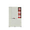 Schiebetürenschrank, Akustikfront, B 1200 mm, 5 OH, lichtgrau