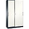 Schiebetürenschrank ASISTO C 3000, 5 Ordnerhöhen, abschließbar, Breite 1200 mm, anthrazit/weiß