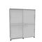 Schiebetürenschrank, B 1350 mm, 4 OH, weiß