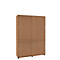 Schiebetürenschrank, B 1350 mm, 5 OH, Buche-Dekor