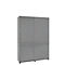 Schiebetürenschrank, B 1350 mm, 5 OH, silber
