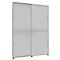 Schiebetürenschrank, B 1600 mm, 6 OH, weiß