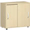 Schiebetürenschrank PALENQUE, 2 Ordnerhöhen, 1 Boden, B 800 x T 400 x H 752 mm, Ahorn