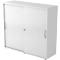 Schiebetürenschrank TARA, 3 Ordnerhöhen, B 1200 x T 400 x H 1180 mm, abschließ- & stapelbar, lichtgrau