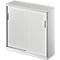 Schiebetürenschrank TETRIS SOLID, 3 OH, 2 Fachböden, B 1200 mm, 19 mm Abdeckplatte, lichtgrau/weißalu