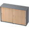 Schiebetürenschrank TOPAS LINE, 2 OH, graphit/Eiche