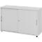 Schiebetürschrank Breno, abschließbar, Spanplatte, melaminharzbeschichtet, B 1200 x T 400 x H 748 mm, 2 Ordnerhöhen, lichtgrau/lichtgrau