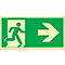 Schild Rettungsweg, rechtsweisend, HLA 160