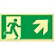 Schild Treppe aufwärts, rechtsweisend