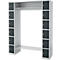 Schließfachgarderobe, mit Hutablage & Kleiderstange, 2 x 6 Fächer, B 1735 x T 500 x H 1950 mm, weißalu/anthrazitgrau