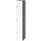 Schließfachschrank Topas Line, 6 Ordnerhöhen, 3 Fächer, Zahlenschloss, B 400 x T 420 x H 2156 mm, graphit/weiß