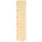 Schließfachschrank Topas Line, 6 Ordnerhöhen, 6 Fächer, Zahlenschloss, B 400 x T 420 x H 2156 mm, Ahorn/Ahorn