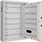 Schlüsselschrank SLE 120, für die Wandmontage, 120 Haken, mit Einwurfschlitz, Türanschlag rechts, Elektronikschloss mit Batterien, inkl. Verankerungsmaterial, B 460 x T 130 x H 630 mm, Stahlblech, lichtgrau RAL 7035