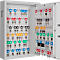 Schlüsselschrank SLE 120, für die Wandmontage, 120 Haken, mit Einwurfschlitz, Türanschlag rechts, Elektronikschloss mit Batterien, inkl. Verankerungsmaterial, B 460 x T 130 x H 630 mm, Stahlblech, lichtgrau RAL 7035