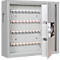 Schlüsselschrank SLE 80, für die Wandmontage, 80 Haken, mit Einwurfschlitz, Türanschlag rechts, Elektronikschloss mit Batterien, inkl. Verankerungsmaterial, B 460 x T 130 x H 430 mm, Stahlblech, lichtgrau RAL 7035