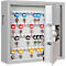 Schlüsselschrank SLE 80, für die Wandmontage, 80 Haken, mit Einwurfschlitz, Türanschlag rechts, Elektronikschloss mit Batterien, inkl. Verankerungsmaterial, B 460 x T 130 x H 430 mm, Stahlblech, lichtgrau RAL 7035