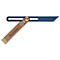 Houten en metalen hoekmeter, open.