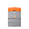 Schmierstofftankanlage CEMO CUBE Outdoor Premium, 230 V Elektropumpe, 15 m Schlauch, Klappdeckel, 1000 l Volumen