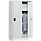 Schoollocker, compartimentbreedte 300 mm, veiligheidscilinderslot, 2 compartimenten, lichtgrijs/lichtgrijs