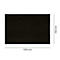 Rechthoekig zwart tapijt van 1200 mm x 750 mm.