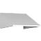 Schrägdachaufsatz für C+P Schließfachschrank Resisto, Neigung von 26°, B 396 x T 640 x H 230 mm, Stahl, verkehrsweiß RAL 9016