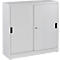 Schrank, Schiebetüren, H 1150 x B 1200 x T 400 mm, lichtgrau